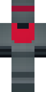 a shadow ninja in matte black with a red scarf
