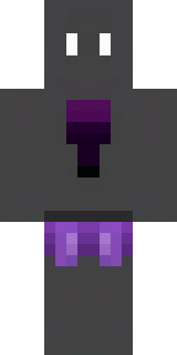 an enderman-inspired figure, tall and black with purple eyes