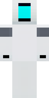 a sleek white service robot with a single cyan sensor
