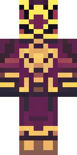 a nether hunter in crimson hide with glowing gold trim