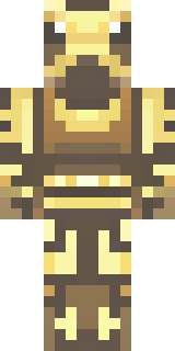 a piglin brute in gold armor with a snout and tusks