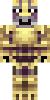 a piglin brute in gold armor with a snout and tusks