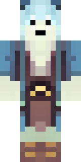 a ghostly pirate with pale skin and a tattered blue coat