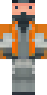 a battle-worn pilot in orange plating with scorch marks