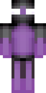 an enderman-inspired figure, tall and black with purple eyes