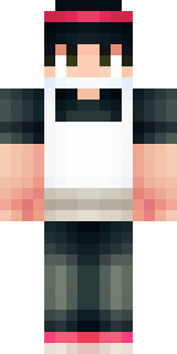 a sushi master in a dark apron with a headband