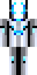 a chrome android with glowing blue eyes and exposed joints