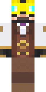 a steampunk inventor in a brown leather coat and brass goggles