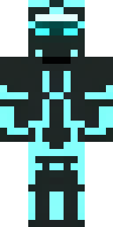 a neon cyber-ninja in dark bodysuit with teal light trim