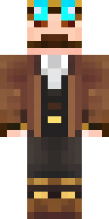a steampunk inventor in a brown leather coat and brass goggles