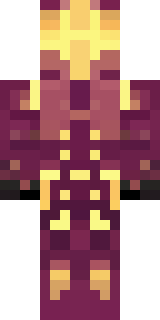 a nether hunter in crimson hide with glowing gold trim