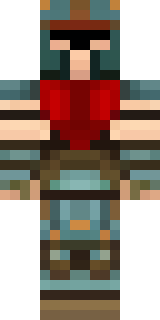 a gladiator in bronze arm guards and a red-plumed helmet