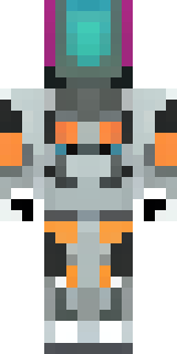 a mecha pilot in a white flight suit with a segmented helmet