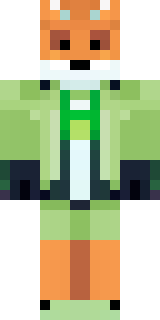 an anthropomorphic fox in a green explorer jacket