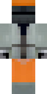 a battle-worn pilot in orange plating with scorch marks