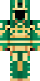 a jade samurai in green and gold ceremonial armor