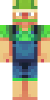 a farmer villager in a straw hat with a green apron