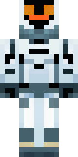 a mecha pilot in a white flight suit with a segmented helmet