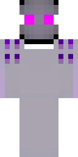 an enderman-inspired figure, tall and black with purple eyes