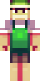 a farmer villager in a straw hat with a green apron