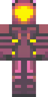a nether hunter in crimson hide with glowing gold trim