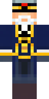 an airship captain in a navy coat with copper gadgets