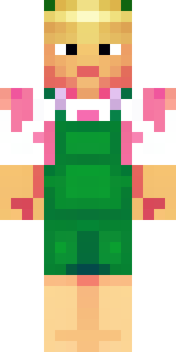 a farmer villager in a straw hat with a green apron