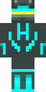 a neon cyber-ninja in dark bodysuit with teal light trim