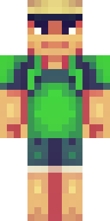 a farmer villager in a straw hat with a green apron