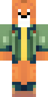 an anthropomorphic fox in a green explorer jacket