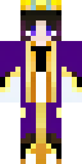 a young king in an ermine-trimmed purple cloak and gold crown