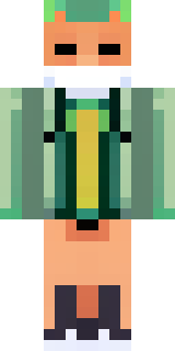 an anthropomorphic fox in a green explorer jacket