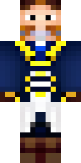 an airship captain in a navy coat with copper gadgets