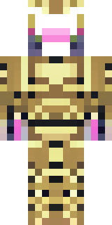 a piglin brute in gold armor with a snout and tusks