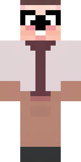 a friendly villager librarian in brown robes with glasses