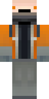 a battle-worn pilot in orange plating with scorch marks