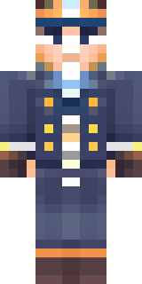 an airship captain in a navy coat with copper gadgets