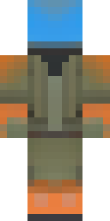 a battle-worn pilot in orange plating with scorch marks