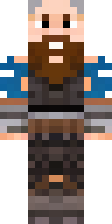 a viking warrior in fur and iron with a braided beard