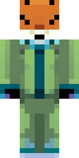 an anthropomorphic fox in a green explorer jacket