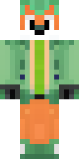 an anthropomorphic fox in a green explorer jacket
