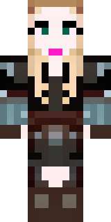 a shieldmaiden in leather armor with war paint