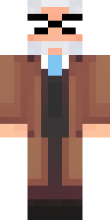 a friendly villager librarian in brown robes with glasses