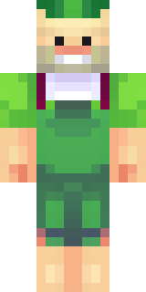 a farmer villager in a straw hat with a green apron