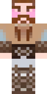 a viking warrior in fur and iron with a braided beard