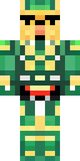a jade samurai in green and gold ceremonial armor