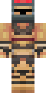 a gladiator in bronze arm guards and a red-plumed helmet