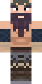 a viking warrior in fur and iron with a braided beard
