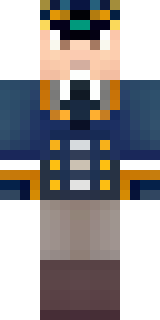 an airship captain in a navy coat with copper gadgets