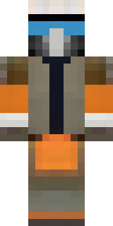 a battle-worn pilot in orange plating with scorch marks